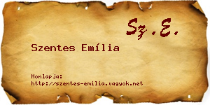 Szentes Emília névjegykártya